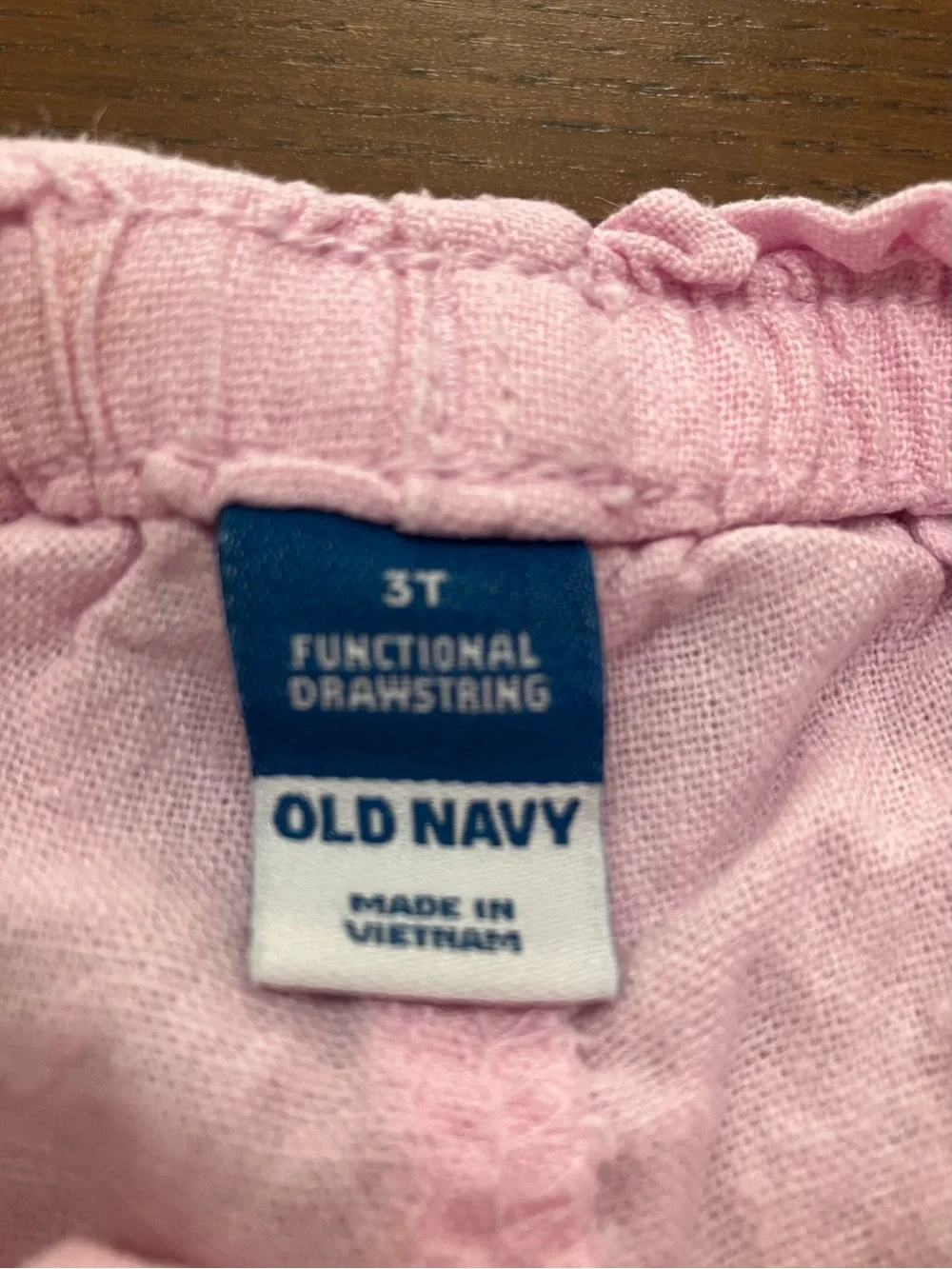Old Navy Light Pink High-Waist Drawstring Linen-Blend Shorts